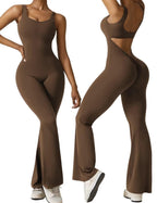 Damen Sportlicher Jumpsuit mit angeschnittenem Schnitt und trendy Cut-Outs R&B