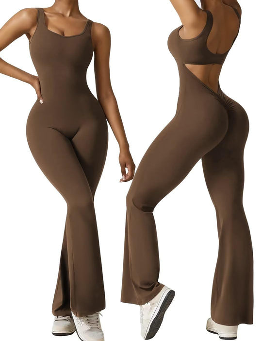 Damen Sportlicher Jumpsuit mit angeschnittenem Schnitt und trendy Cut-Outs R&B