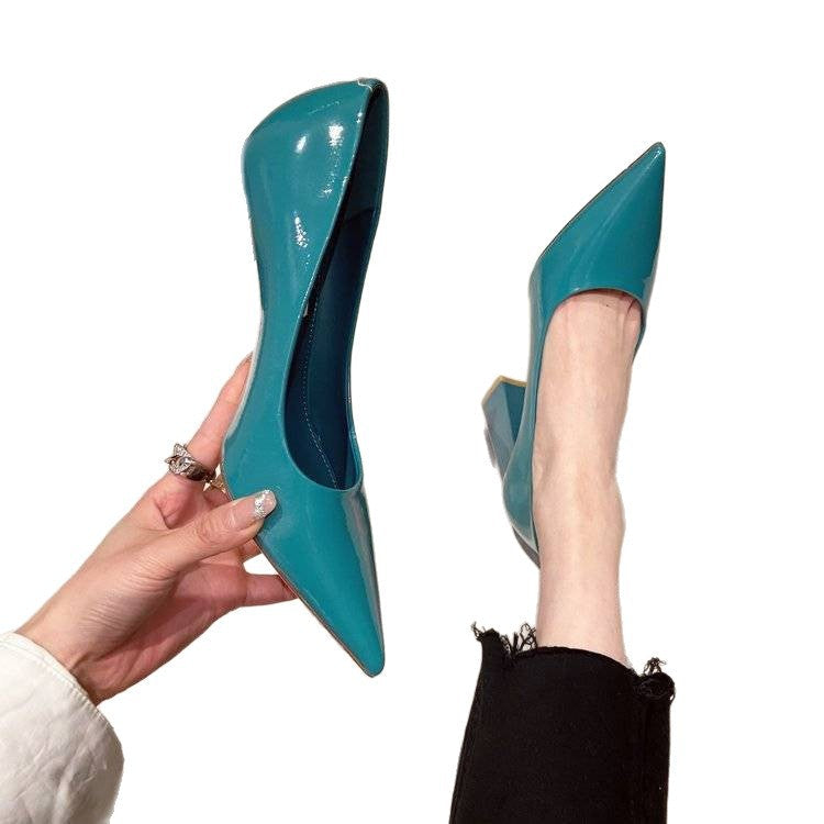 Damen spitze High Heels mit Blockabsatz R&B