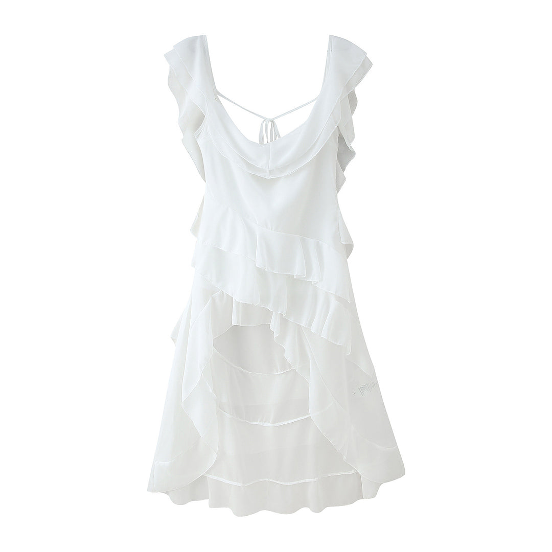 Damen Voluminöses Rüschensommerkleid R&B