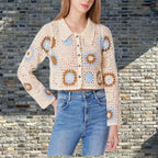 Damen Strickjacke im einzigartigen Granny-Quadrat-Muster R&B