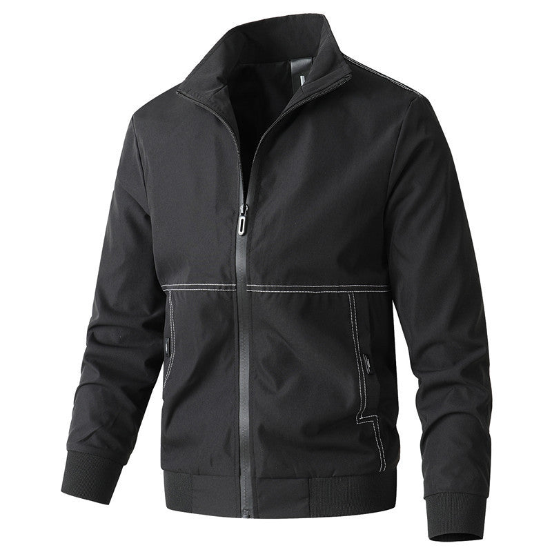 Herren sportive Übergangsjacke mit elastischen Bündchen und praktischen Reißverschlusstaschen