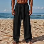 Herren lässige Strandhose mit elastischem Bund und seitlichen Eingrifftaschen R&B