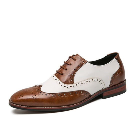 Damen elegante Brogues aus hochwertigen Leder mit klassischem Design R&B