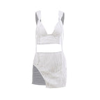 Damen Two-Piece Lounge-Set mit schulterfreiem Design und Rüschendetails R&B