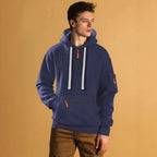 Herren sportlicher Hoodie mit praktischen Taschen und modischem Reißverschluss R&B