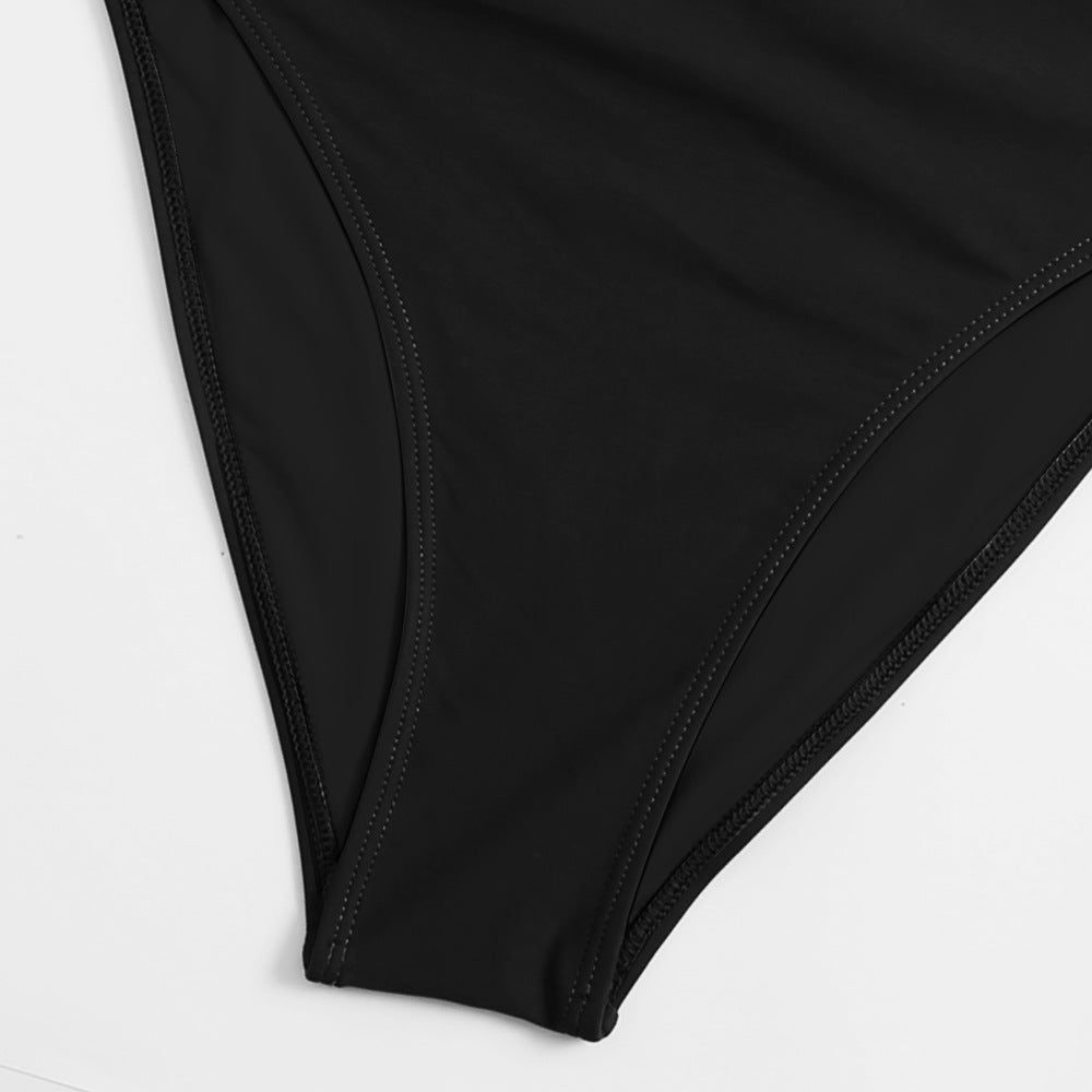 Damen Einteiliger Badeanzug mit tiefem V-Ausschnitt und verstellbaren Trägern