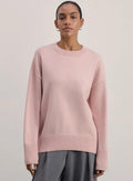Damen Bequemer und eleganter Strickpullover mit überschnittenen Schultern und Rippenbündchen R&B