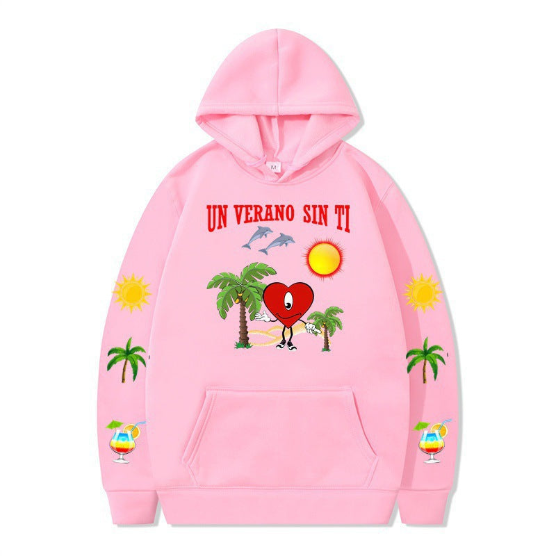 Damen Kapuzenpullover mit lebhaftem Sommermotiv und bequemer Passform R&B