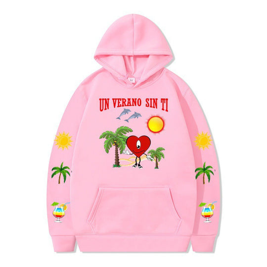 Damen Kapuzenpullover mit lebhaftem Sommermotiv und bequemer Passform R&B