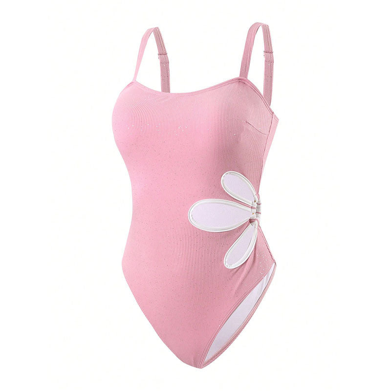 Damen Einteiliger Badeanzug mit elegantem Design und dekorativem Akzent R&B