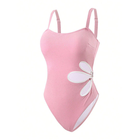 Damen Einteiliger Badeanzug mit elegantem Design und dekorativem Akzent R&B