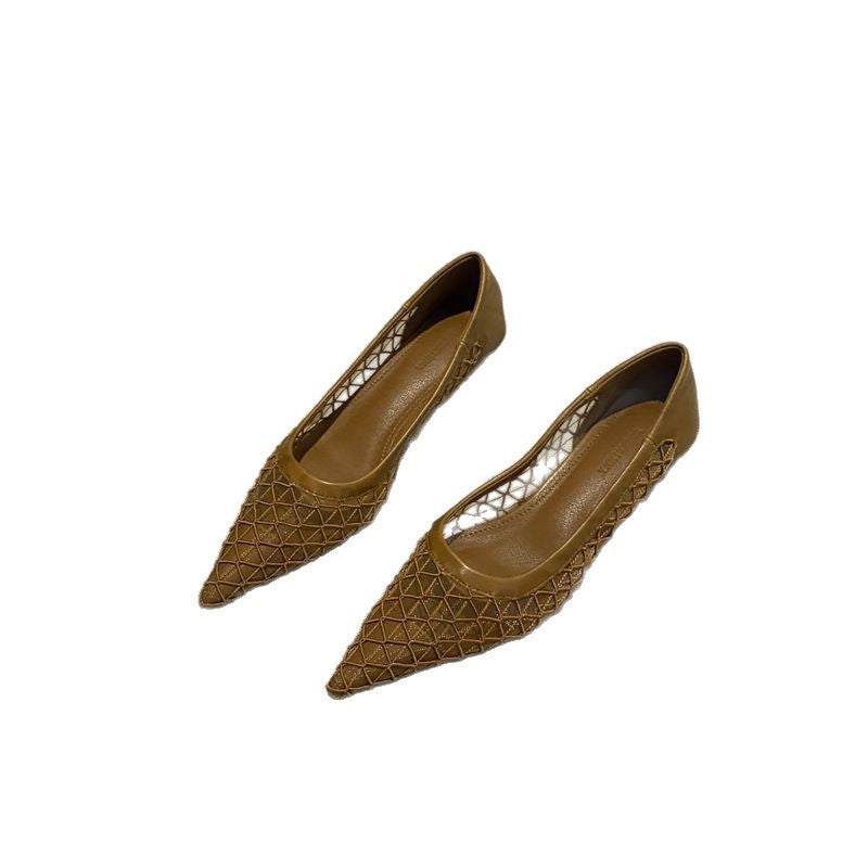 Damen Slingback Pumps mit transparentem Netzdesign R&B