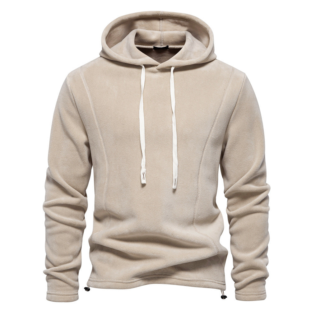 Herren nan leichter Fleece-Troyer mit Kurzreißverschluss und Stehkragen R&B