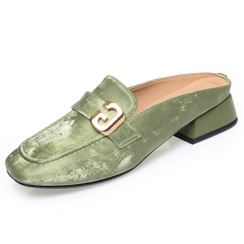 Damen Elegante Mokassins mit modischem Schnallen-Detail und angenehmem Absatz R&B