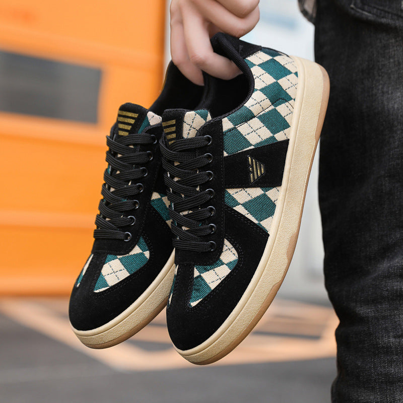 Damen Modische Sneaker mit Rautenmuster und rutschfester Sohle