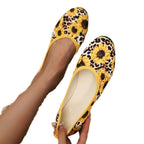 Damen Ballerinas mit floralem Muster und flexiblem Fußbett R&B