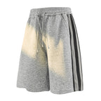 Damen Sportliche Shorts mit elastischem Bund und gestreiftem Design