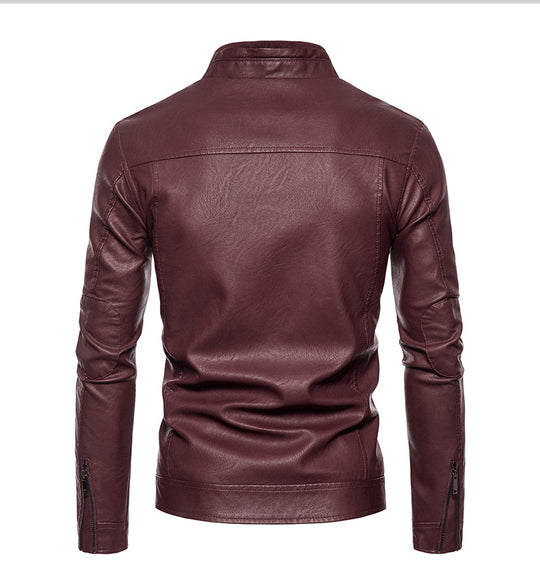 Herren jacke mit modernem Stehkragen und innovativen Reißverschlusstaschen R&B