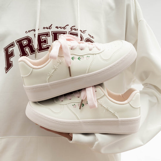 Damen Sneakers mit floralem Stickmuster und bequemer Dämpfung R&B