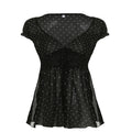 Damen Verspieltes Polka-Dots Blusenshirt mit Rüschendetails R&B