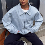 Damen elegante Kunstjacke mit modischen Akzenten R&B
