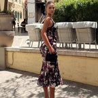 Damen Elegantes Maxikleid mit floralem Print und feminine Passform R&B