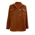 Damen Oversized Jacke aus weichem Stoff mit praktischen Taschen R&B