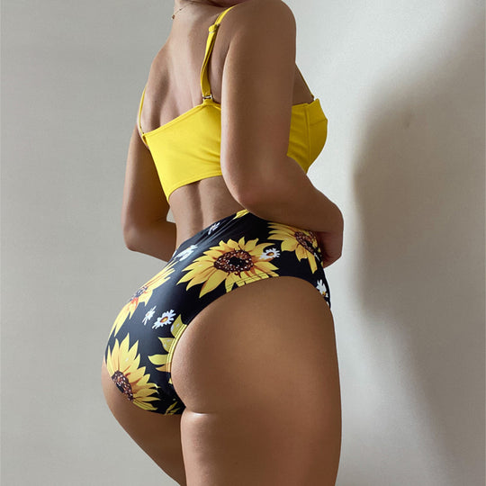 Damen Hochtaillierter Bikini mit eleganten Pudding-Schalen R&B