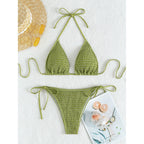 Damen Triangel-Bikini mit raffinierten Rüschendetails und verstellbaren Trägern R&B