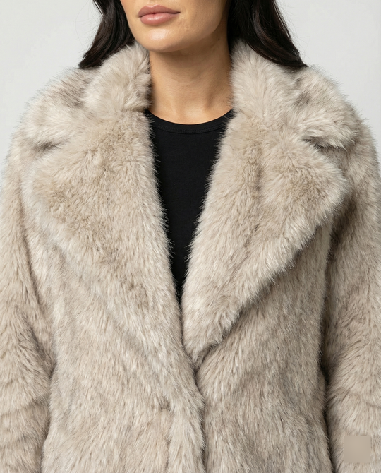 Damen luxuriöser kunstfellmantel im großzügigen Design R&B