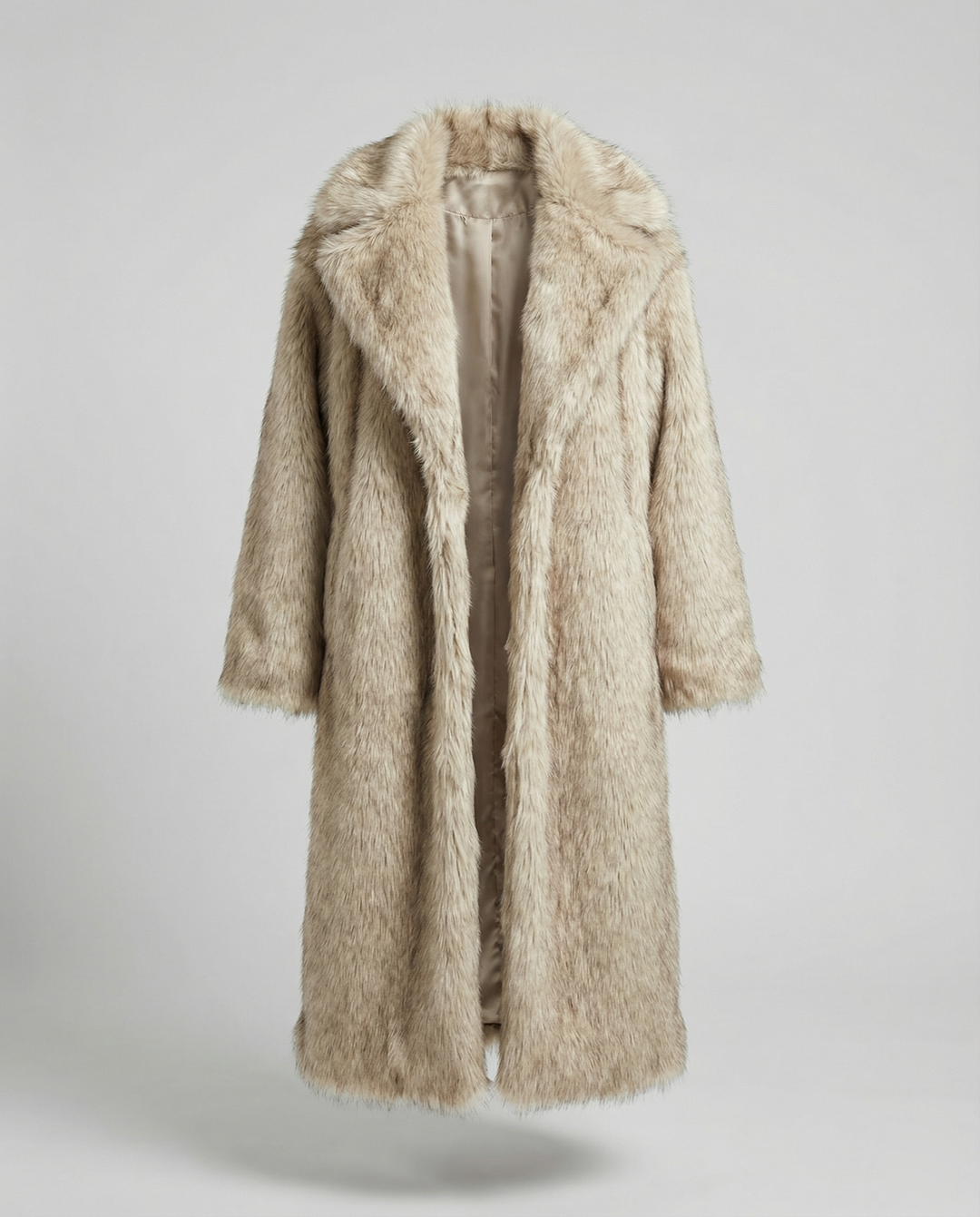Damen luxuriöser kunstfellmantel im großzügigen Design R&B