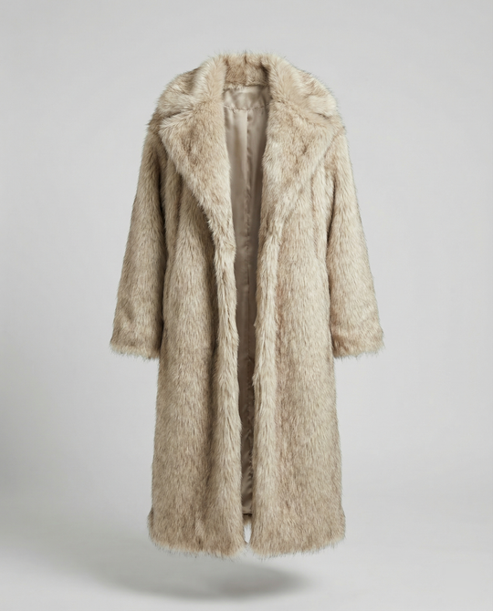 Damen luxuriöser kunstfellmantel im großzügigen Design R&B