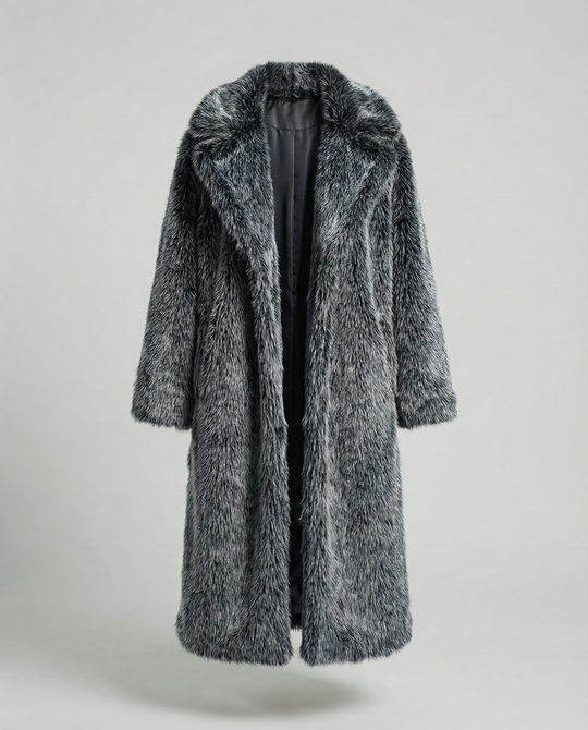 Damen luxuriöser kunstfellmantel im großzügigen Design R&B