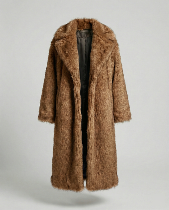 Damen luxuriöser kunstfellmantel im großzügigen Design R&B