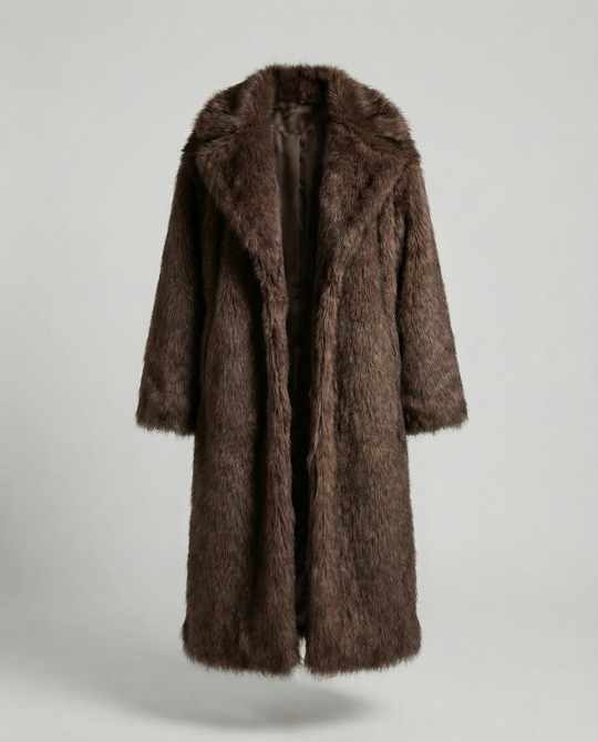 Damen luxuriöser kunstfellmantel im großzügigen Design R&B