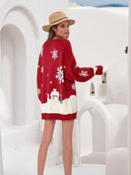Damen Strickpullover mit festlichem Plätzchenmotiv R&B