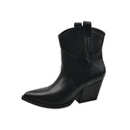 Damen modische Ankle Boots im eleganten Look mit spitzem Zehenbereich R&B