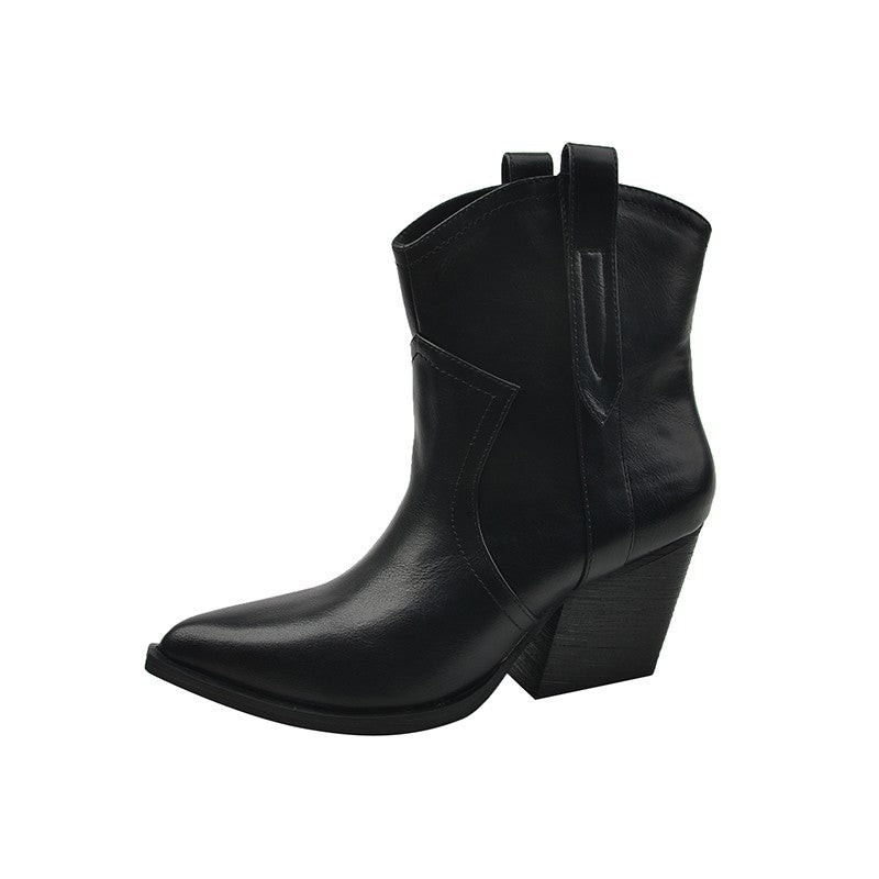 Damen modische Ankle Boots im eleganten Look mit spitzem Zehenbereich R&B