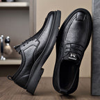 Herren Bequeme Leder Schnürschuhe mit rutschfester Sohle R&B