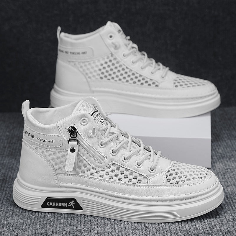 Damen High-Top Sneakers mit atmungsaktivem Netzdesign und dämpfender Sohle R&B