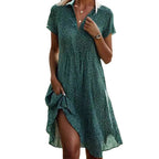 Damen Hemdkleid mit Polo-Kragen und leichtem, atmungsaktivem Stoff