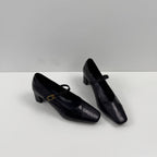 Damen Elegante Slingback-Pumps aus hochwertigem Leder mit komfortablem Blockabsatz