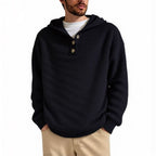 Herren Kapuzenpullover mit strukturiertem Zopfmuster R&B