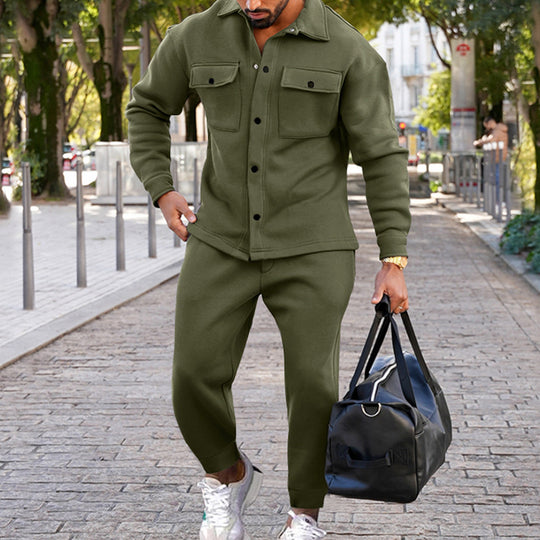 Herren Modischer Freizeitanzug mit stilvollen Brusttaschen und praktischen Details R&B