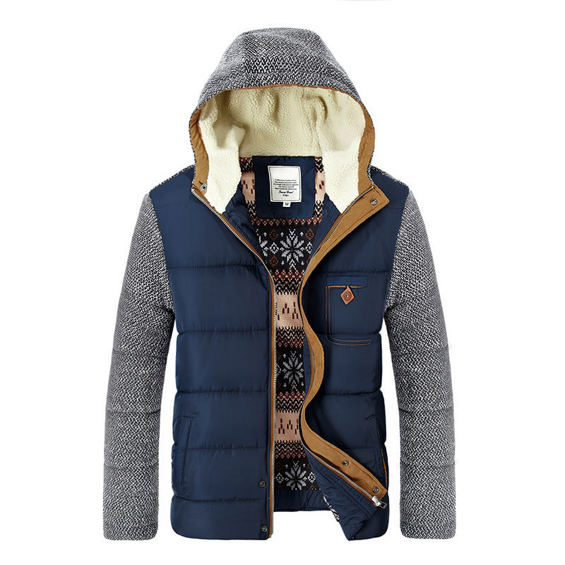 R&B | Herbst gefütterte Jacke mit Kapuze