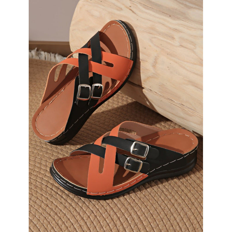 Damen Modische Absatzsandalen mit verstellbaren Riemen und ergonomischer Sohle R&B