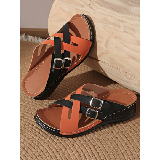 Damen Modische Absatzsandalen mit verstellbaren Riemen und ergonomischer Sohle R&B