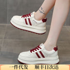 Damen Sportliche Sneakers mit modischer Plateausohle und atmungsaktiver Obermaterialstruktur R&B