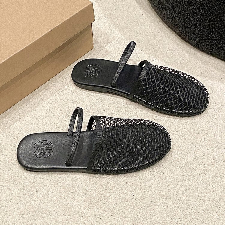 Damen komfortable und elegante offene Pantoletten R&B